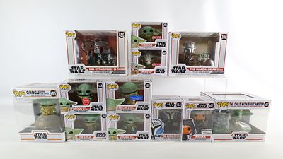 Lot of 12 Funko Star Wars The Mandalorian Pops. Including The Child #368, The Child #384 Target