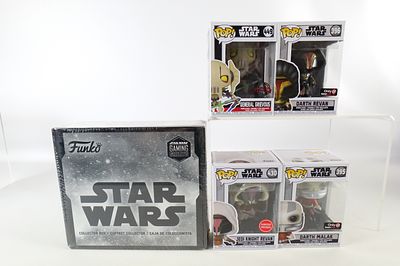 Lot of 5 Funko Star Wars Collectibles. Including Darth Malak #395 GameStop Exclusive - Small