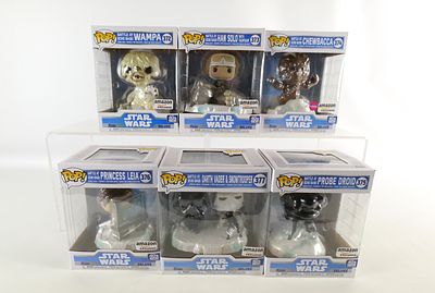 Lot of 6 Star Wars Battle at Echo Base Deluxe Pops. Including Wampa #372, Han Solo with