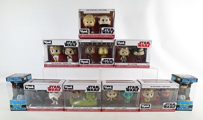 Lot of Funko Star Wars Collectibles. Including (8) Vynl: Luke & Darth, Han Solo &