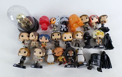 Lot of Loose Funko Star Wars Pops. Some AS-IS and have scuffing and missing stands. All