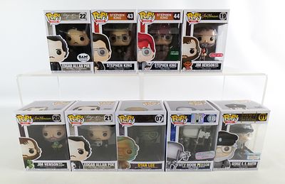 Lot of 9 Funko Icons Pops. Including George R.R. Martin #01 Barnes & Noble Exclusive, Stan