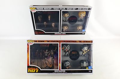 Lot of 2 Funko Pop Albums. Including Queen - Greatest Hits #21 and Kiss - Destroyer #22 Walmart