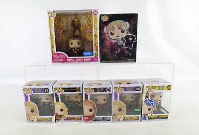Lot of Funko Britney Spears Pops and Collectibles. Including Sealed T-Shirt Size XL, Albums: