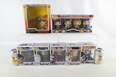 Lot of Funko Rocks Pops and Collectibles. Including Queen 4 Pack - Walmart Exclusive, Queen