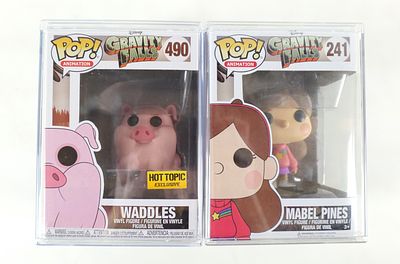 Lot of 2 Funko Gravity Falls Pops. Including Mabel Pines #241 and Waddles #490 Hot Topic