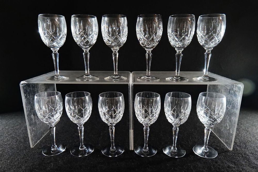 Lot 167: Lot of 12 Gorham Crystal Lady Anne Water Glasses