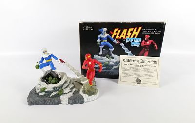 DC Direct The Flash vs. Captain Cold Cast Porcelain Statue. DC Direct The Flash vs. Captain 