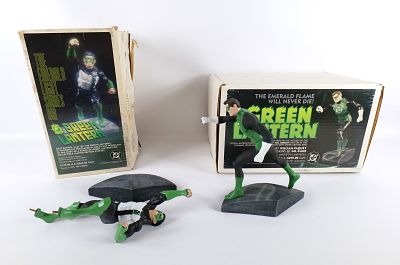 Lot of 2 DC Direct Green Lantern Statues. Lot of 2 DC Direct Green Lantern Cold Cast Porcelain 