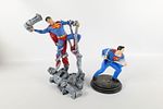 Lot of 2 DC Superman Statues. Including DC Man Vs. Machine Cold Cast Limited Edition Statue Image - 1