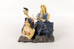 DC Direct JLA Cold Cast Porcelain Hand Painted Bookend Set. Limited Edition #606/1150. They Image - 2