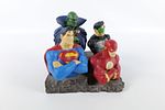 DC Direct JLA Cold Cast Porcelain Hand Painted Bookend Set. Limited Edition #606/1150. They Image - 9