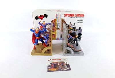 DC Direct Superman & Batman Cold Cast Bookend Set. DC Direct Superman & Batman Cold Cast 