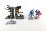 Lot of 2 DC Batman Bookend Sets. Including DC Comics Monogram Batman and Superman Polyresin Image - 1