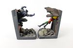 Lot of 2 DC Batman Bookend Sets. Including DC Comics Monogram Batman and Superman Polyresin Image - 6