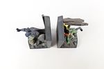 Lot of 2 DC Batman Bookend Sets. Including DC Comics Monogram Batman and Superman Polyresin Image - 8