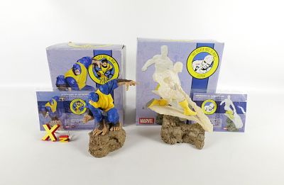 Lot of 2 Marvel Diamond Select The Silver Age: X-Men Statues. Including Beast and Iceman. Both 
