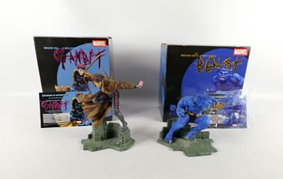 Lot of 2 Marvel Diamond Select Modern Era X-Men Statues. Including Gambit and Beast. Both 
