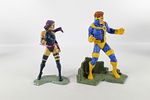Lot of 2 Marvel Diamond Select Modern Era X-Men Statues. Including Psylocke and Cyclops. Both Image - 1