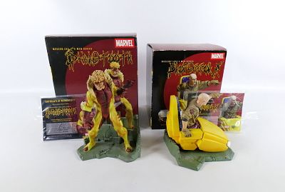 Lot of 2 Marvel Diamond Select Modern Era X-Men Statues. Including Professor X and Sabretooth. 