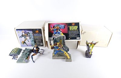 Lot of 3 Marvel Creative License Statues. Including Bishop, Psylocke, and Rogue. Psylocke is in 