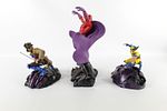 Lot of 3 Marvel Creative License Statues. Including Wolverine, Magneto, and Gambit. Wolverine Image - 2