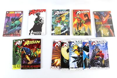 Lot of DC Robin Trade Paperback Books. Including Robin: Wanted, Teenage Wasteland, The Big 