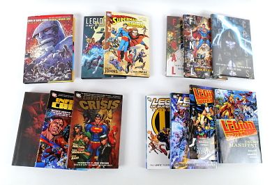 Lot of DC Hardcover Graphic Novels. Including Legion of Super-Heroes: The Great Darkness Saga 