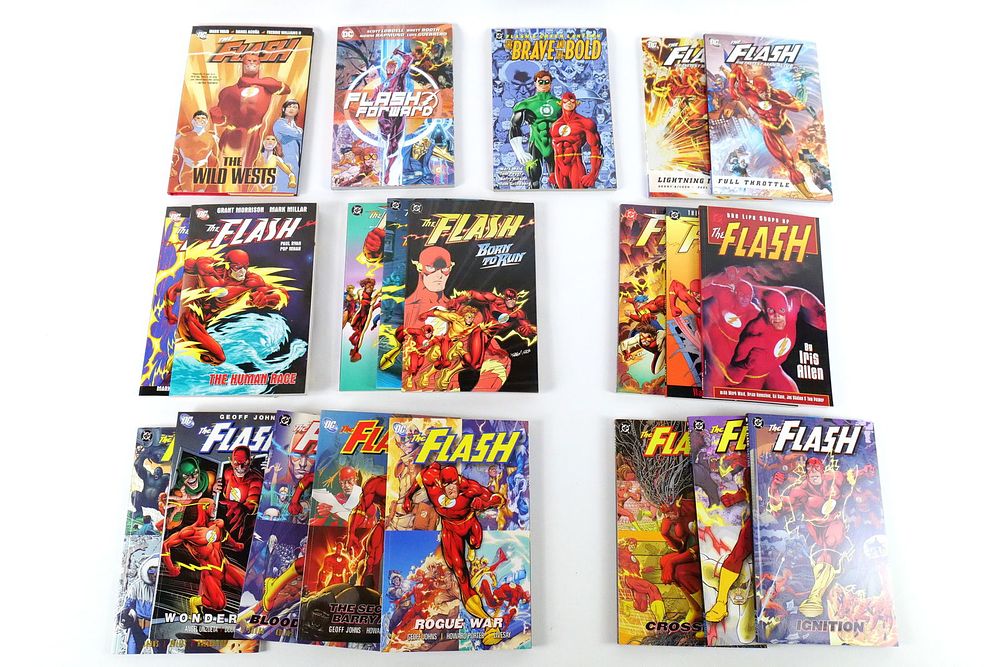 Lot of Various Flash Trade Paperbacks and Hardcover Book. Including Hardcover: The Flash: The 