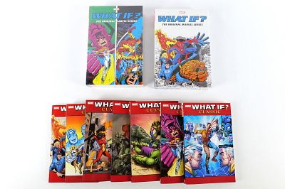 Lot of Marvel What If Classic Trade Paperbacks and Omnibus Hardcover Books. Including What If 