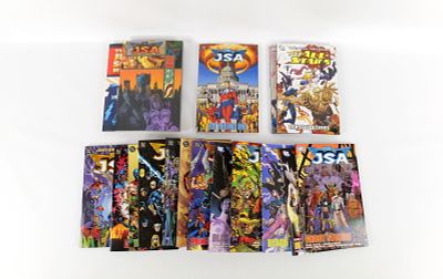 Lot of DC Justice Society of America Trade Paperbacks. Including JSA 1-12, JSA: The Golden Age 