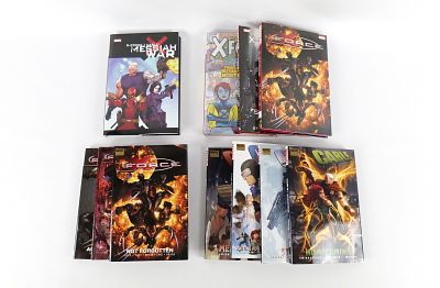 Lot of Marvel X-Force and Cable Hardcover Books. Including X-Force: Famous, Mutant, and Mortal 