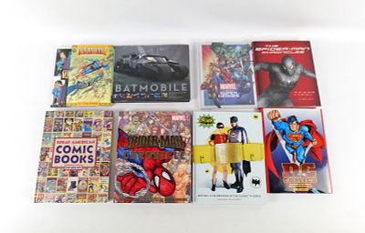 Lot of Marvel, DC, and Comics Related Books. Including Hardcovers: Spider-Man Chronicles, The 