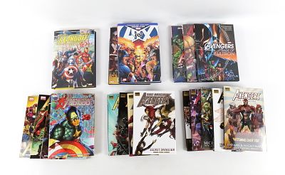 Lot of Marvel Avengers Hardcover Books. Including Avengers Vs. X-Men, AXIS, Avengers Assemble 