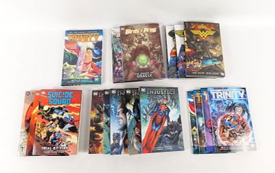 Lot of DC Trade Paperbacks and Hardcover Books. Including Trade Paperbacks: Injustice Gods 