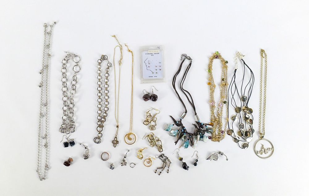 Lot 154: Mixed Gold Tone Costume Jewelry and More