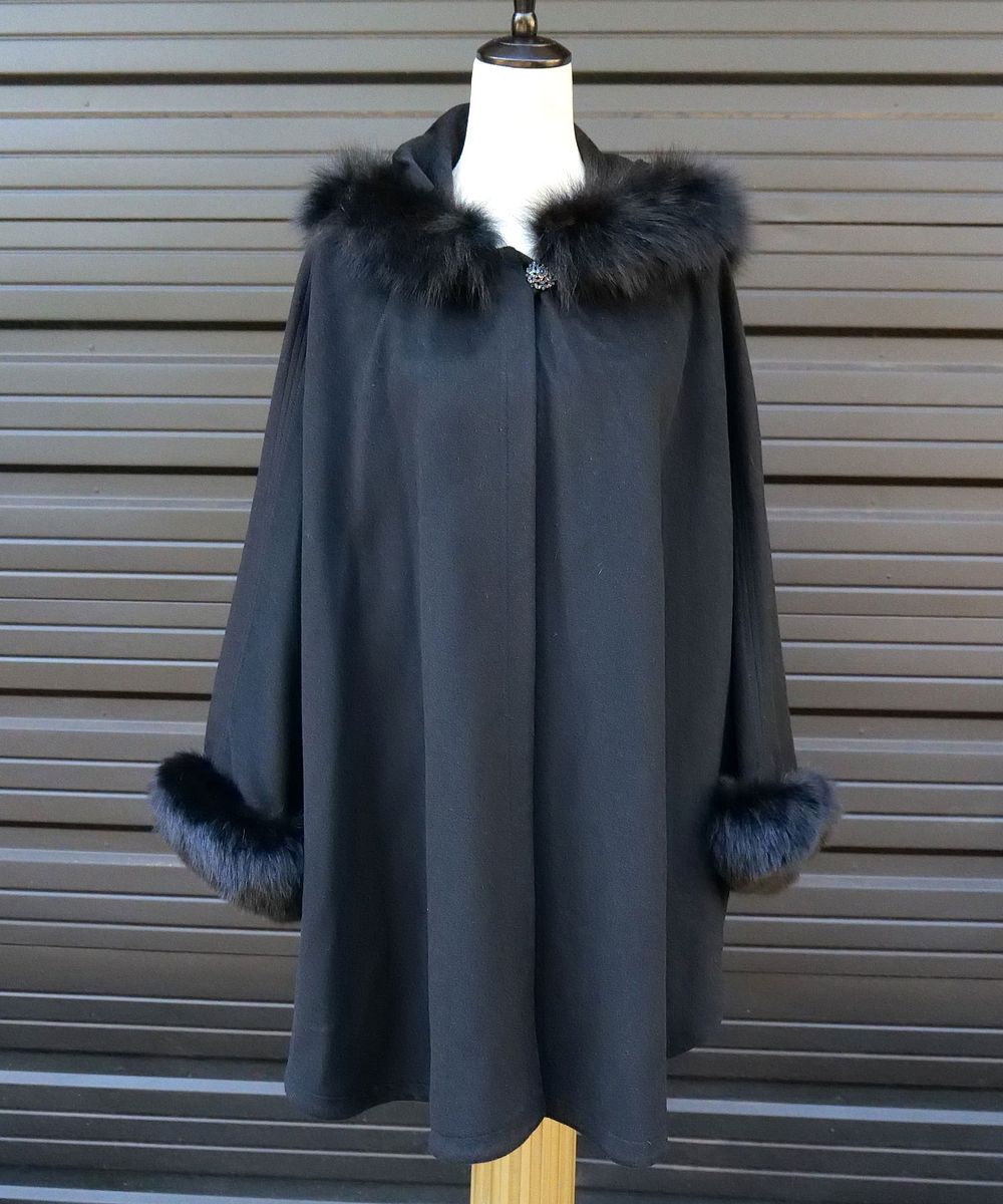 Lot 188: Vintage Saint John's Lambswool Coat/Cape with Hood