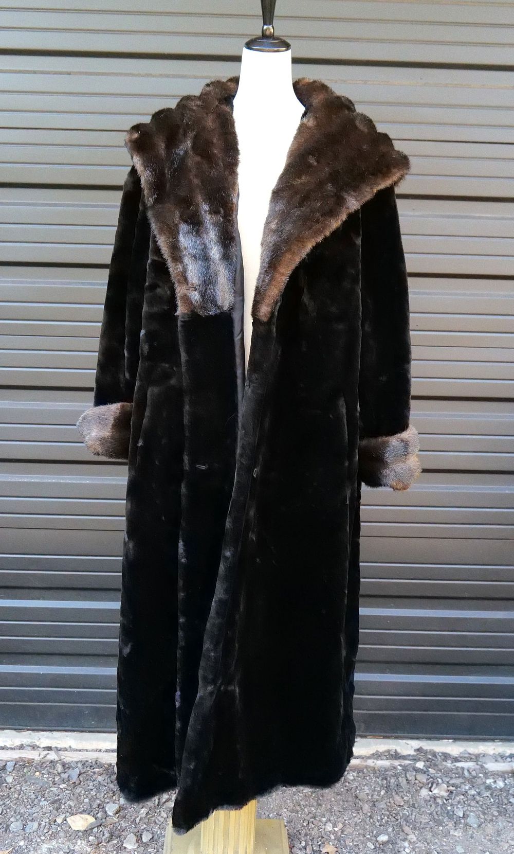 Lot 189: Vintage Faux Fur Full Length Coat by Gallery