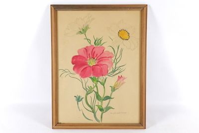 Original Watercolor by Elizabeth Lansdell Hammell (1889-1981) Local NJ Artist. Depicting 