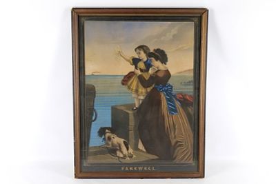Victorian Print by H. Schile - "Farewell". Victorian Print by Henry Schile (1829-1901). Entitled 