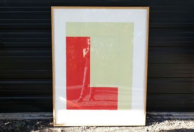 Oil on Paper by Stuart Shedletsky "Lime Force". Oil on Paper by Stuart Shedletsky (1944-2006). 