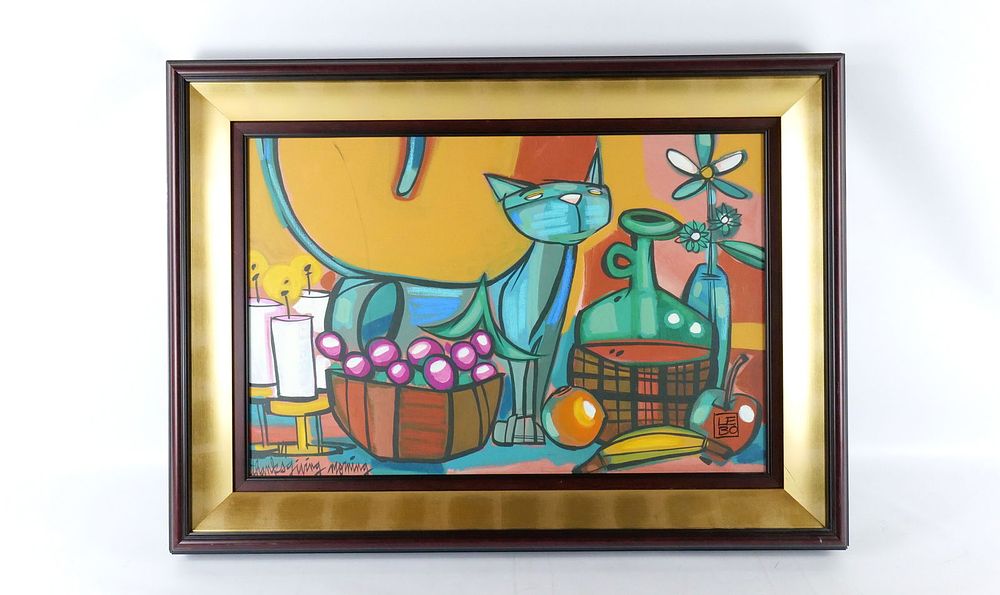 Lot 155: Hand Colored Giclee on Canvas by David Le Batard (Lebo)