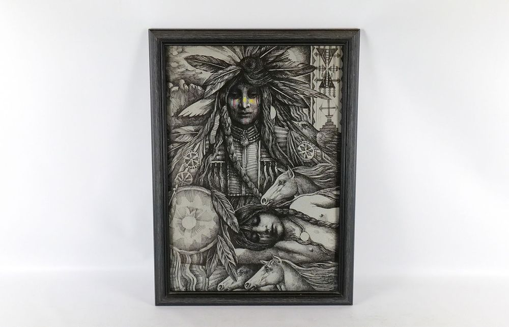 Lot 159: Mix-Media Pen & Ink by Josef Kozak (1953-2025)