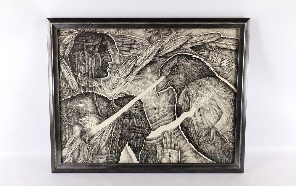 Lot 160: Pen & Ink by Josef Kozak (1953-2025)
