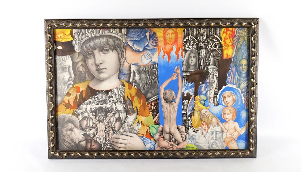 Lot 167: Mix-Media Pen & Ink by Josef Kozak (1953-2025)