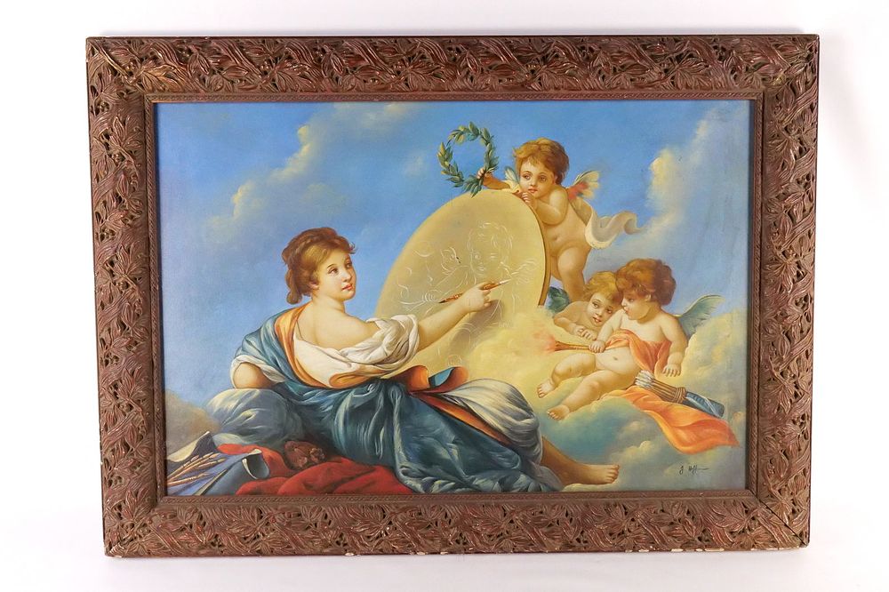 Lot 257: Serigraph on Canvas with hand painted accents