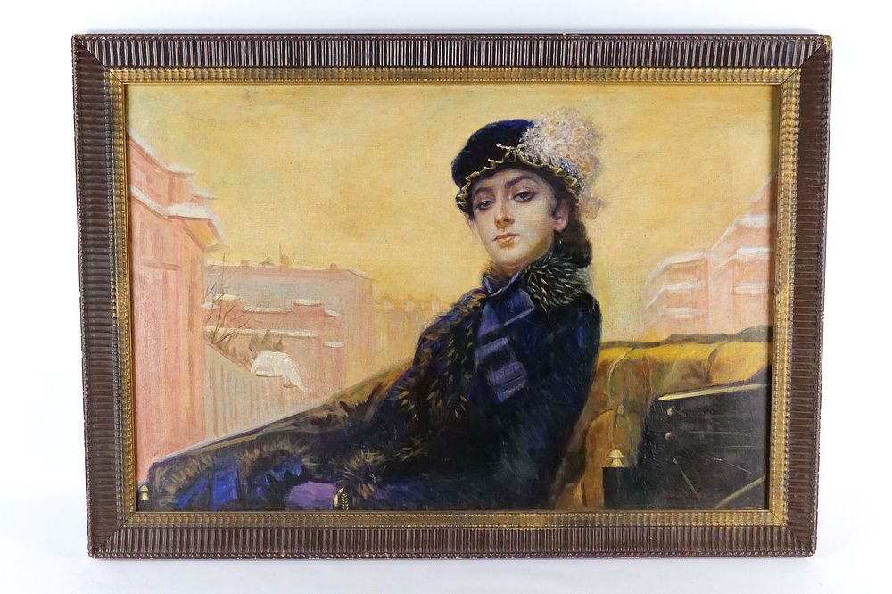 Lot 261: Serigraph on Canvas with hand painted accents