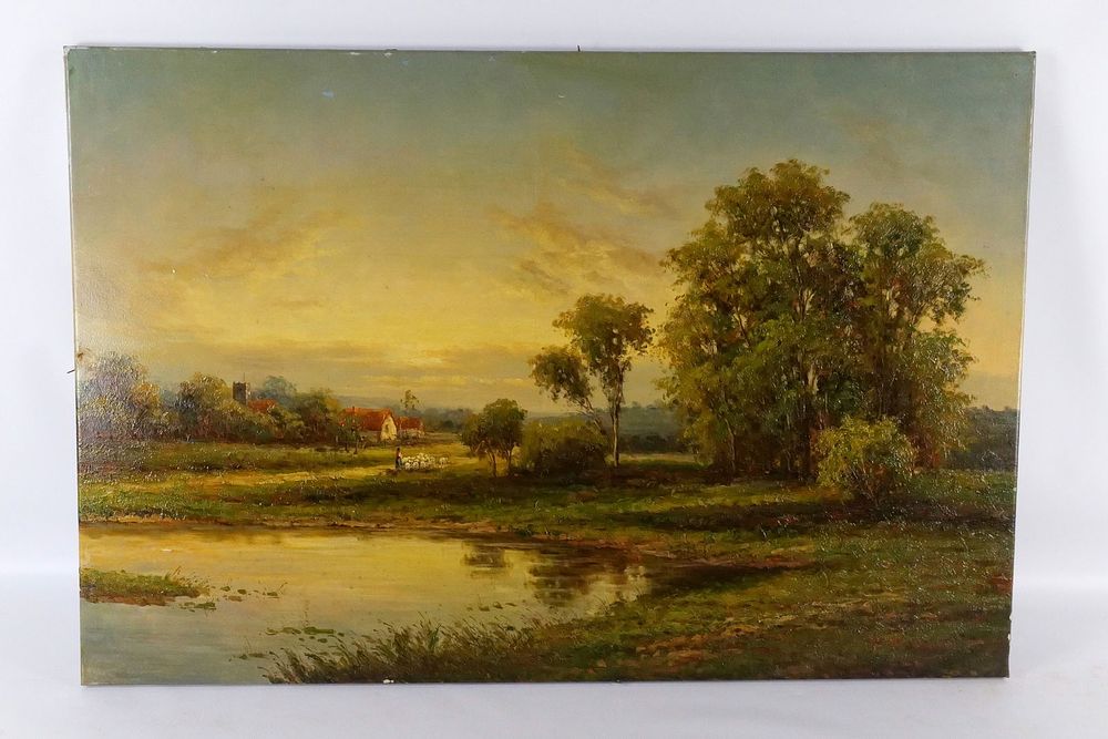 Lot 263: Serigraph on Canvas with hand painted accents