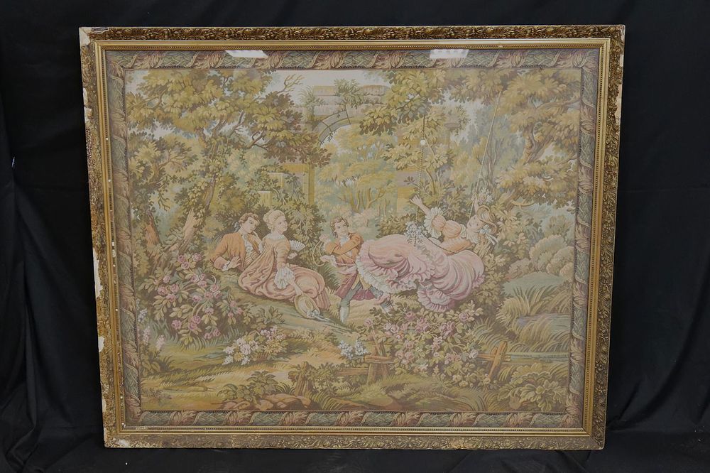 Lot 270: Framed Oversized Frech Tapestry