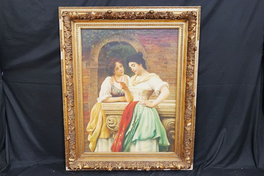 Lot 271: Oversized Serigraph on Canvas with hand painted accents